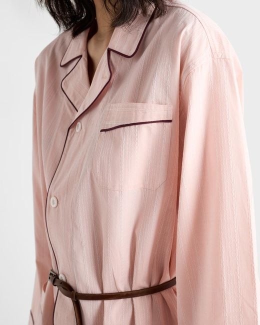 Prada Pink Cotton Shirt Dress