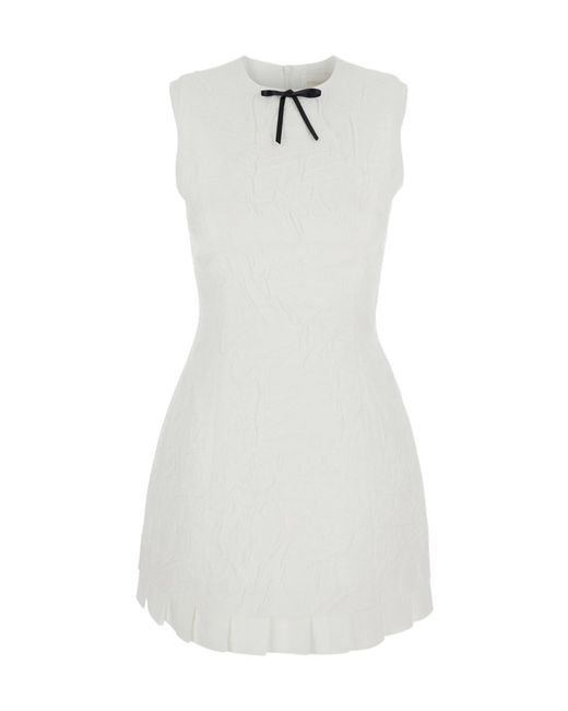 ShuShu/Tong White Sleeveless Mini Dress Viscose