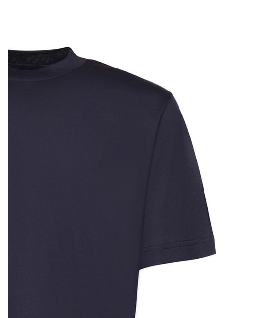 Eleventy Blue Crew Neck T-Shirt for men