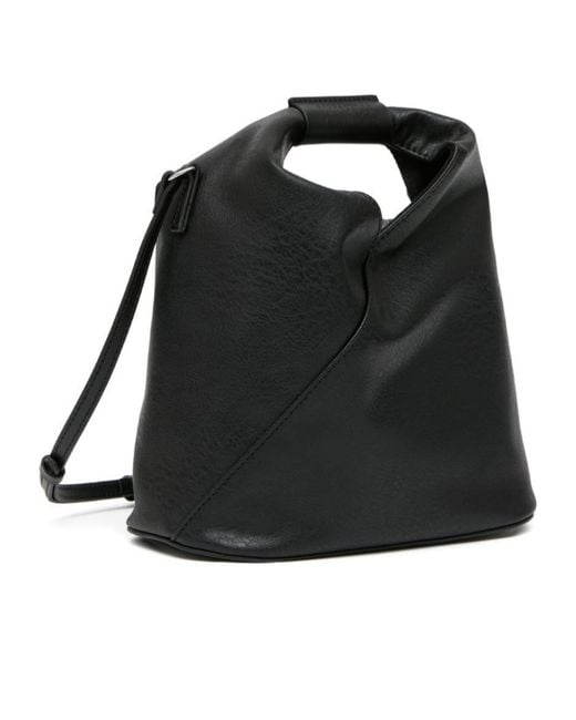 MM6 by Maison Margiela Black Japanese Logo Detailed Crossbody Bag