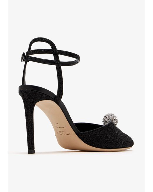 Jimmy Choo Black Sacora 85 High-Heeled Sandals