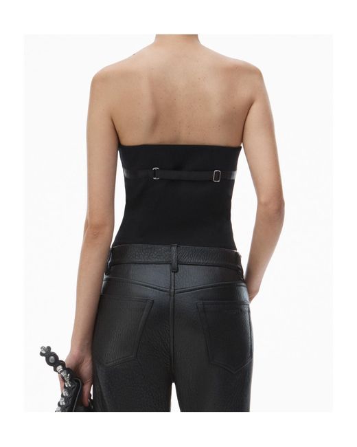 Alexander Wang Black Button-Up Sleeveless Vest