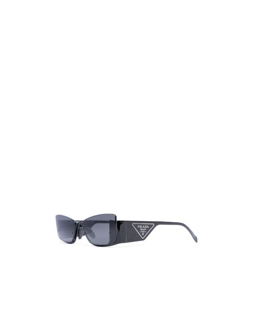 Prada White Cat-Eye Logo-Print Sunglasses