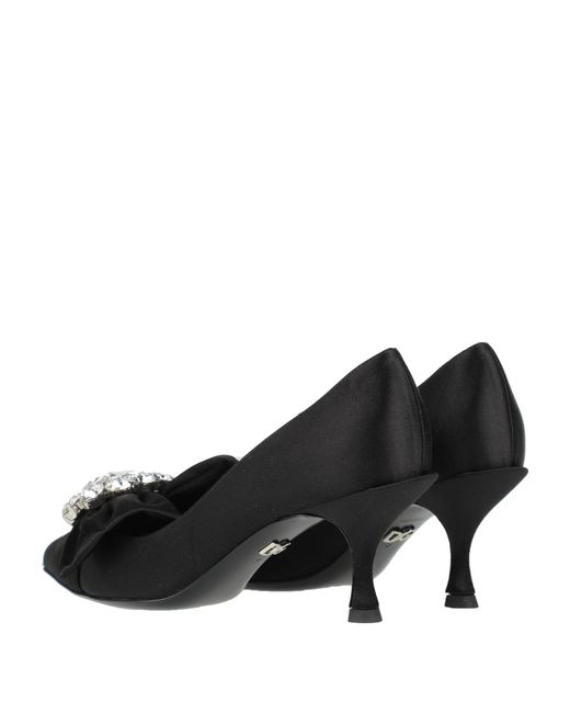 Dolce & Gabbana Black Fashionable Shoes Decorated With Rhinestones