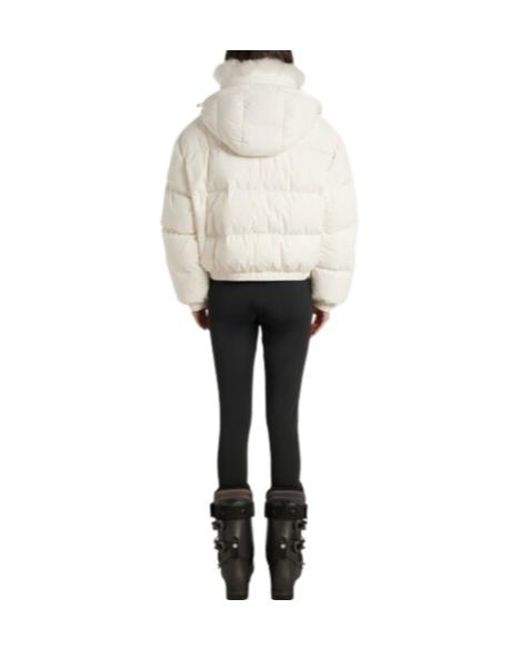 Yves Salomon White Trimmed Ski Jacket