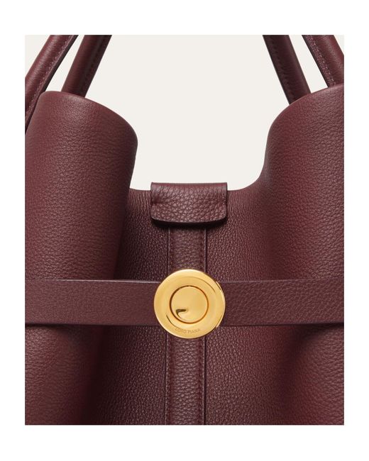 Loro Piana Red Ghiera Large Handbag
