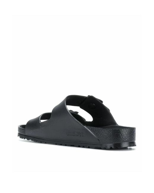 Birkenstock Black Double-Button Slippers for men