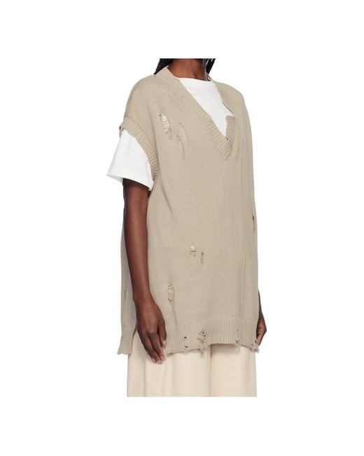 Yohji Yamamoto Natural Distressed Vest for men