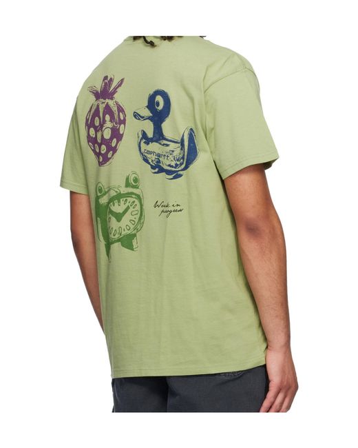 Carhartt Green Crew-Neck T-Shirt for men