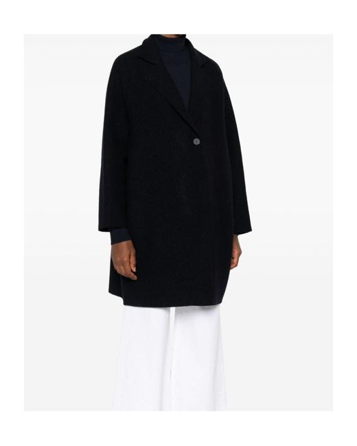 Harris Wharf London Black Single-Breasted Coat