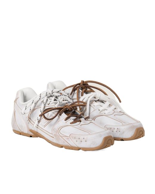 Miu Miu White X New Balance 530 Sl Lace-Up Sneakers