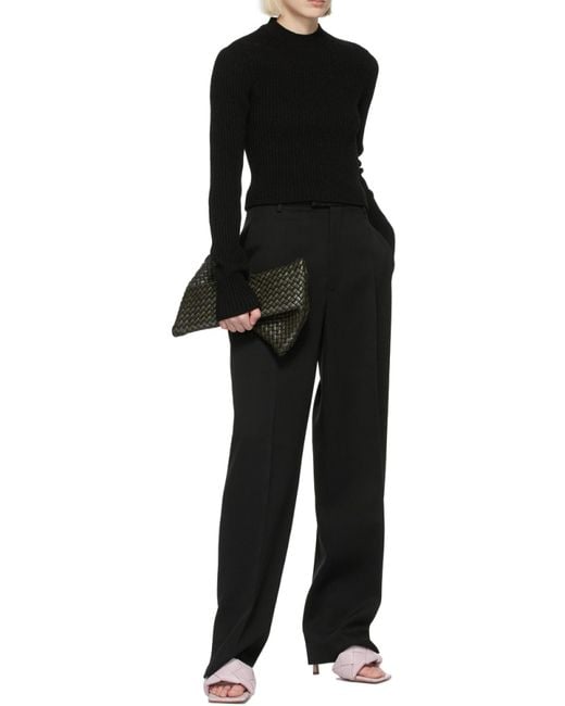 Bottega Veneta Gray Intrecciato Leather Clutch
