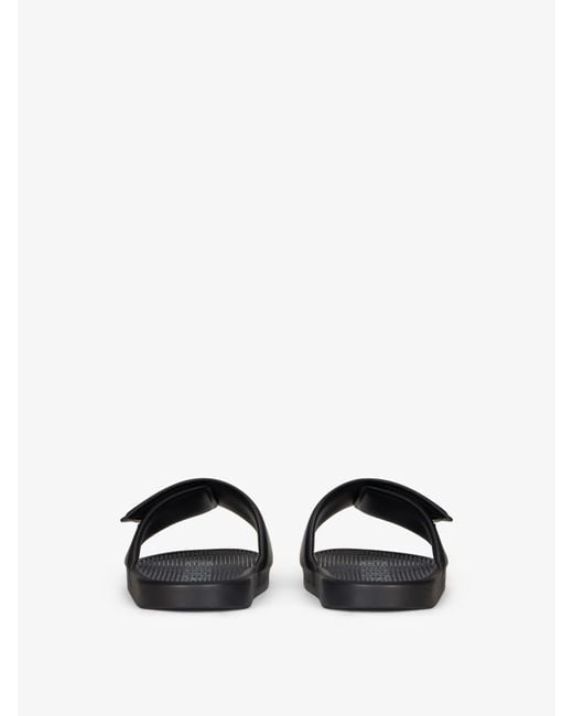 Givenchy Black 4G Emblem Flat Sandals for men
