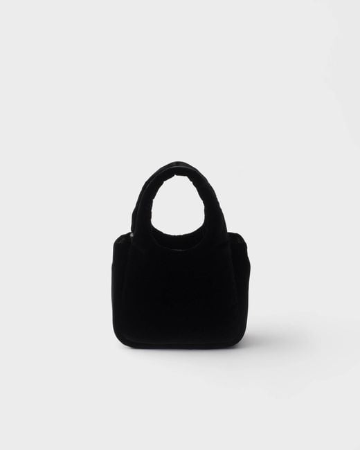Prada Black Padded Velvet Mini Handbag