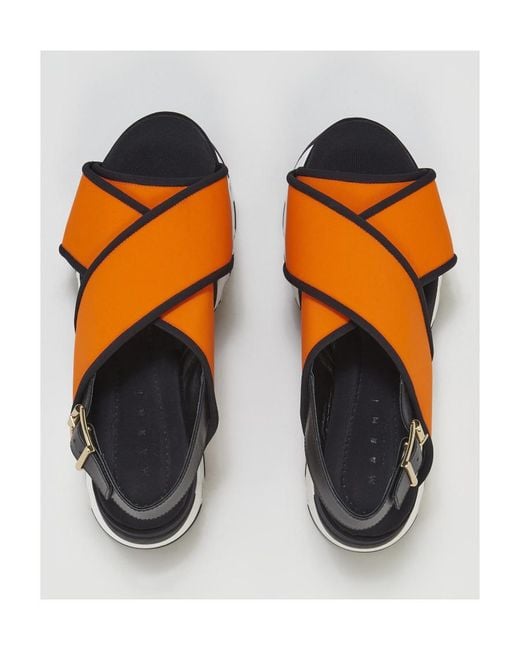 Marni Blue Sam Chunky Sandals