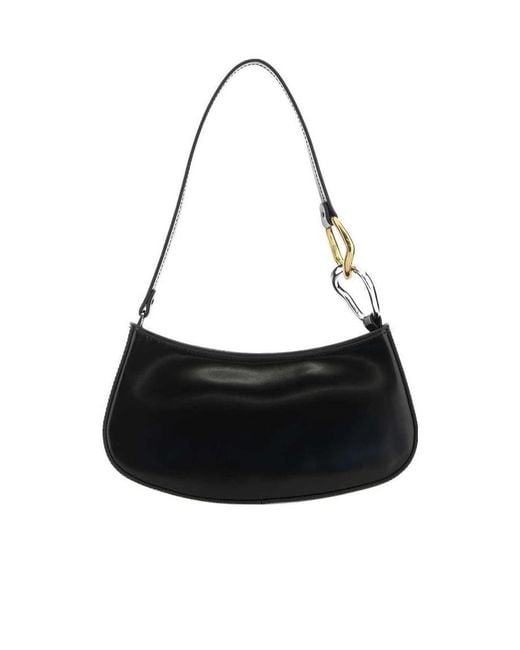 Staud Black Ollie Zipped Shoulder Bag