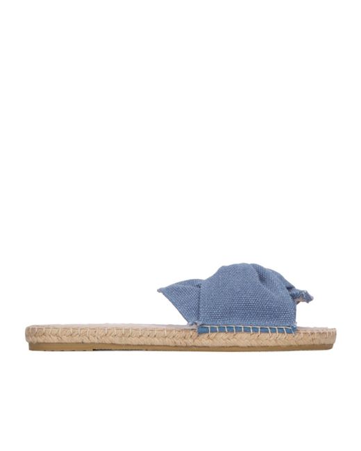 Manebí Blue Denim Knotted Flat Slides