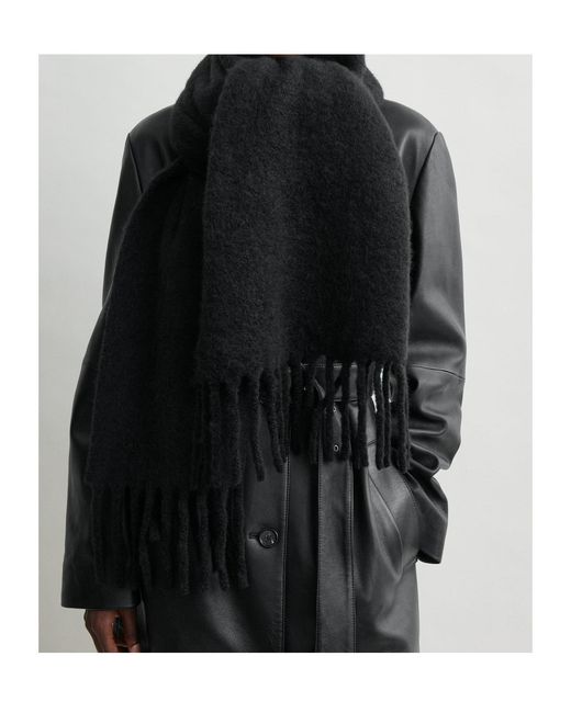 Totême  Black Plush Scarf