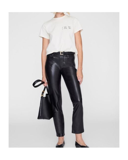 Anine Bing White Shelley Short-Sleeve T-Shirt
