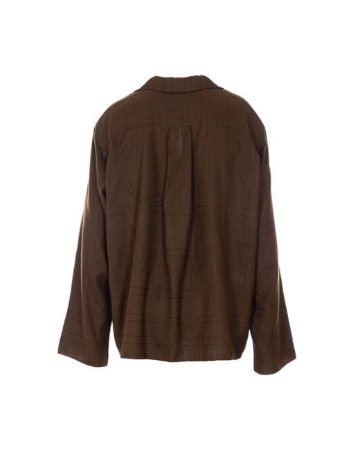 Totême Brown Totême Long Sleeved Buttoned Shirt