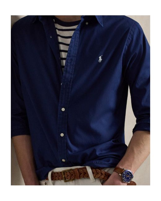 Polo Ralph Lauren Blue Button-Down Sport Shirt for men