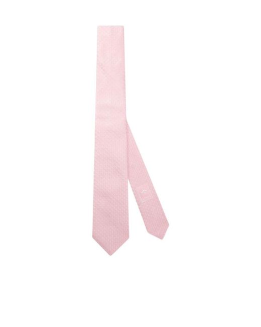 Gucci Pink Gg Silk Jacquard Tie for men
