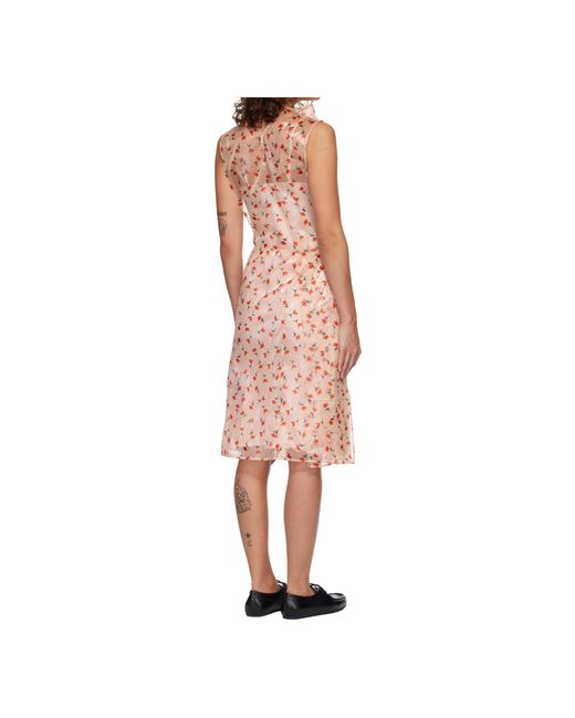 Jil Sander Pink Floral Lined Dress