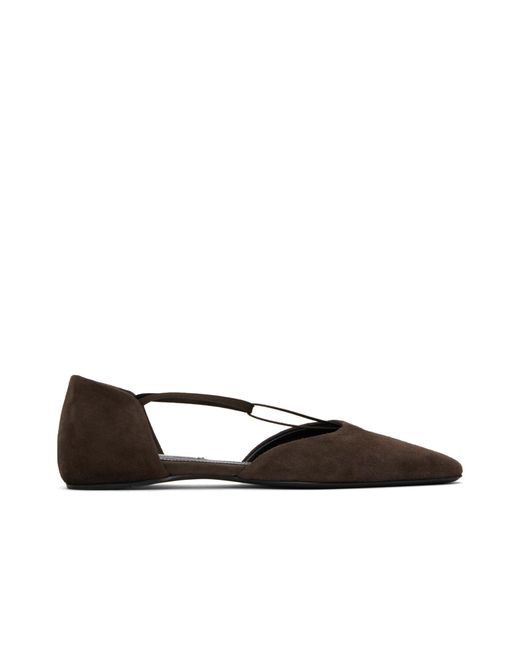 Totême Brown T-Strap Ballet Flats