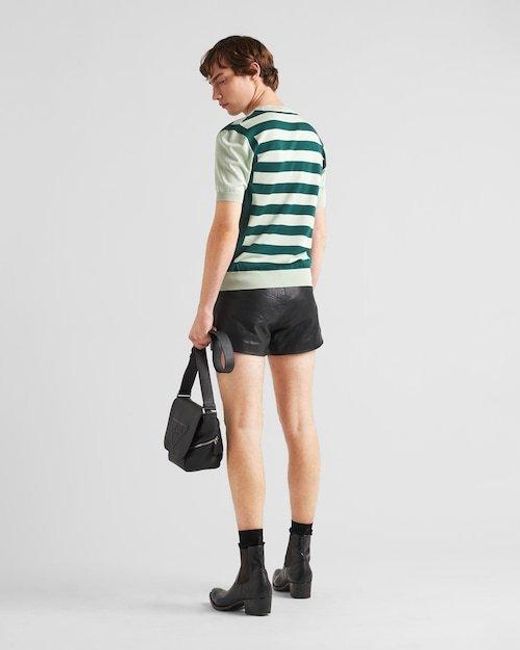 Prada Green Round Neck Sweater for men