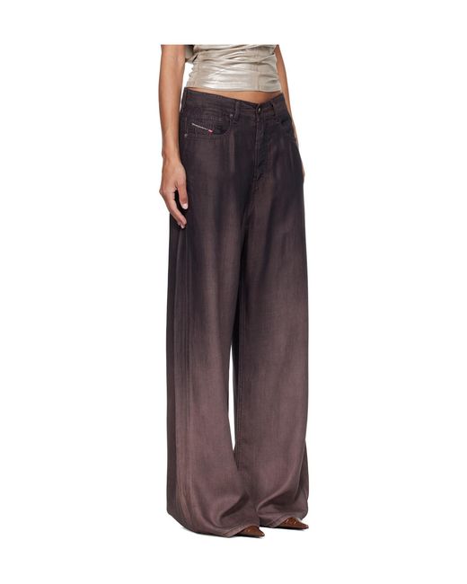DIESEL Brown D-Sire Wide-Leg Jeans
