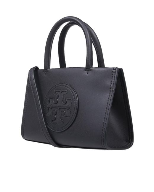 Tory Burch Black Ella Bio Mini Top Handle Bag