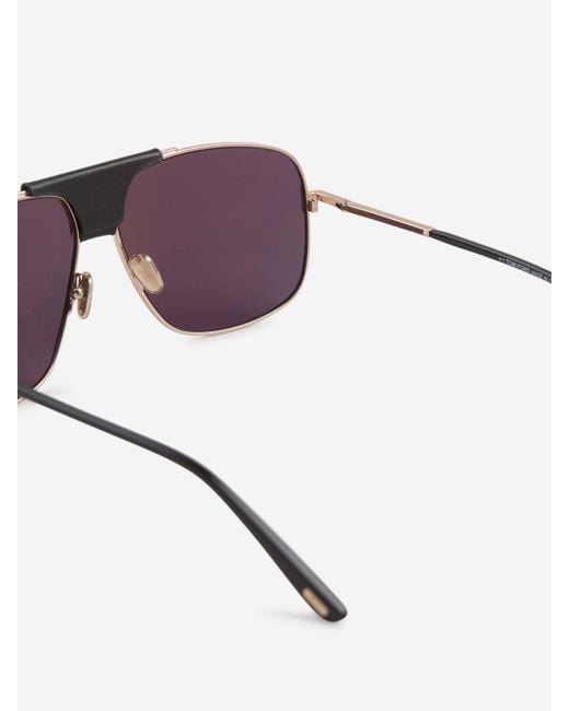 Tom Ford Purple Eyewear Tex Pilot Frame Sunglasses for men