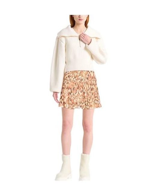 Isabel Marant Natural Multi-Color Ruched Skirt