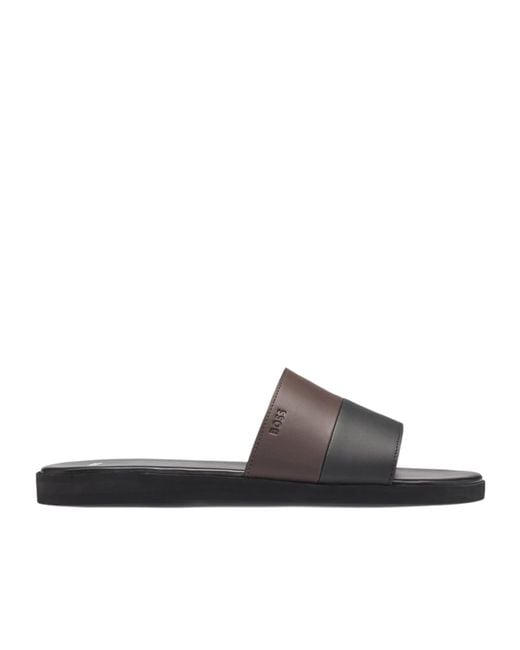 Boss Multicolor Logo-Debossed Slides for men