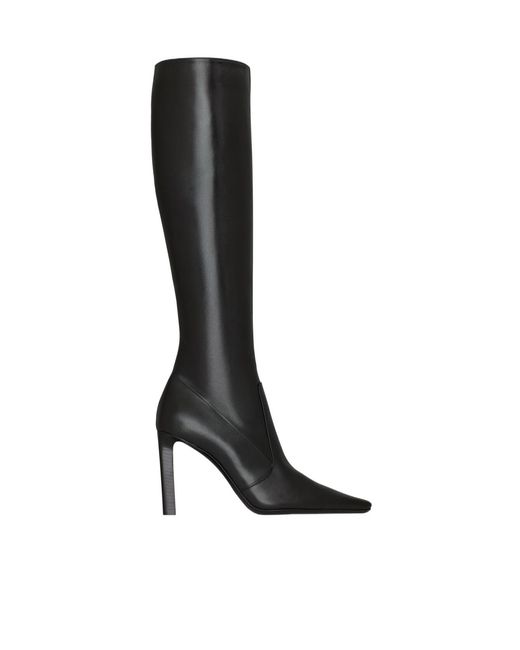 Saint Laurent Black Francoise Pointed Toe Boots