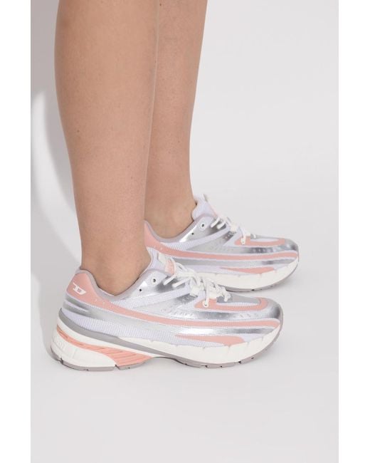 DIESEL White D-Airspeed Low W Lace-Up Sneakers