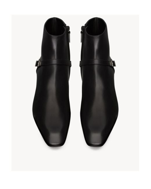 Saint Laurent Black Augustin Ankle Boots for men