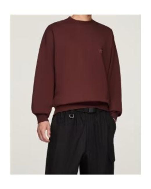 Y-3 Purple Brushed Terry Crew Sweatshirt for men