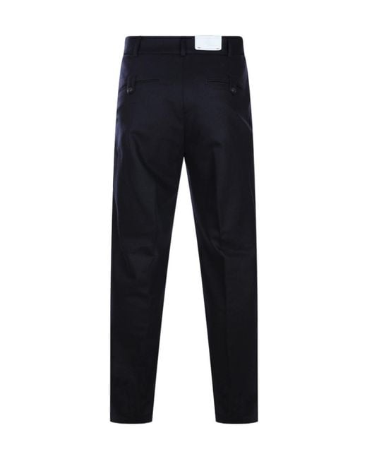 Eleventy Blue Straight-Leg Casual Trousers for men