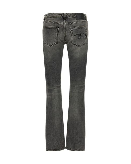 R13 Gray Belt-Loop Jeans