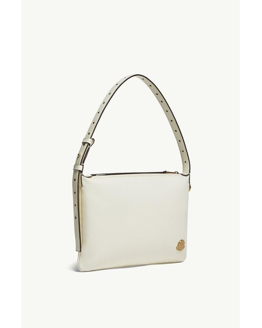 Moncler White Vetta Zip-Up Shoulder Bag