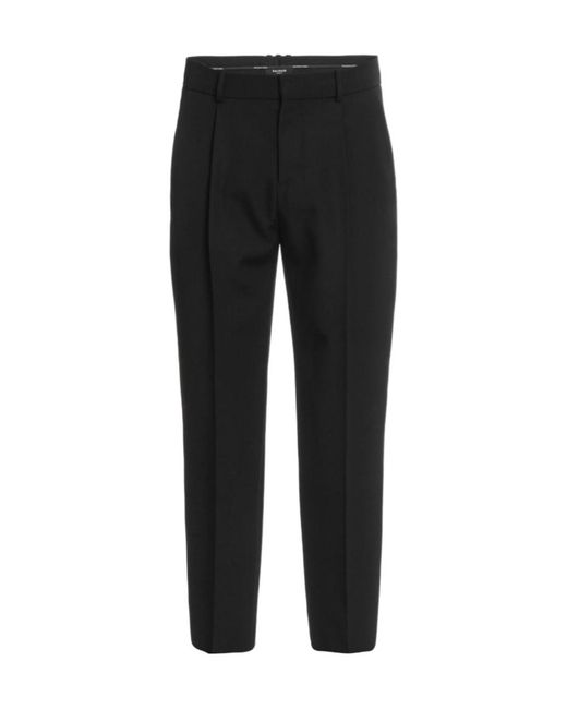 Balmain Black Pleated Trousers for men