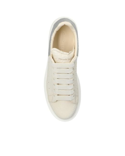 McQueen White Oversized Lace-Up Sneakers