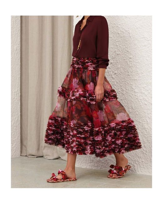 Zimmermann Purple Luna Satin Shirt