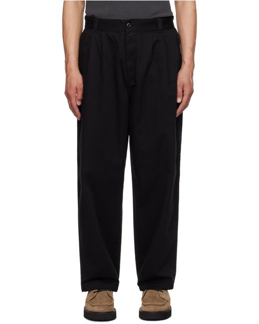 Carhartt Black Pleated Relaxed Pants for men