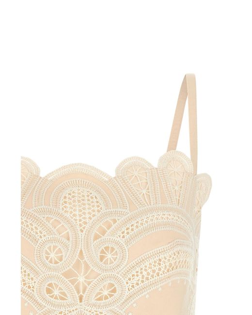 Elie Saab Natural Strap-Style Tank Top