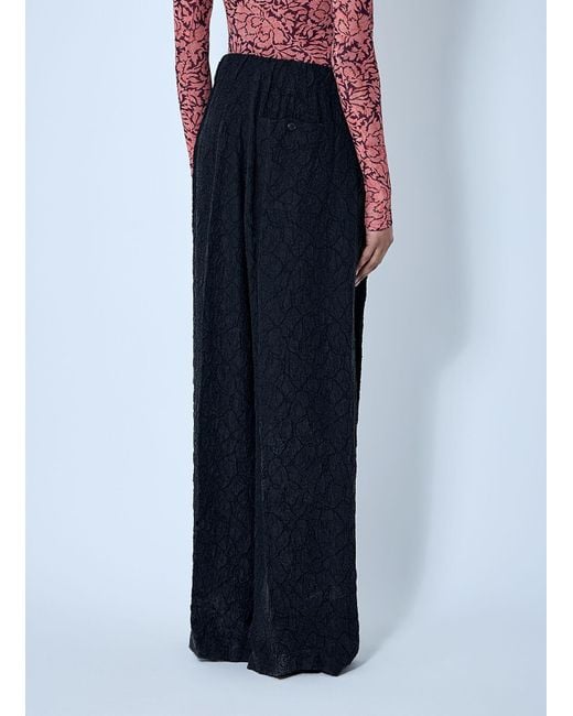 Dries Van Noten Black Pila Mid Rise Pants