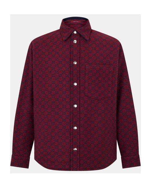 Gucci Blue Long Sleeve Reversible Denim Shirt for men