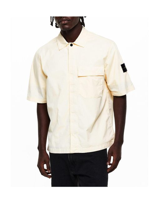 Stone Island White Casual Shirt Jacket for men