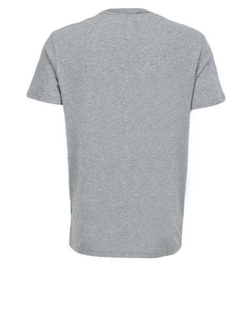 EA7 Gray Printed T-Shirt With Round Neck for men